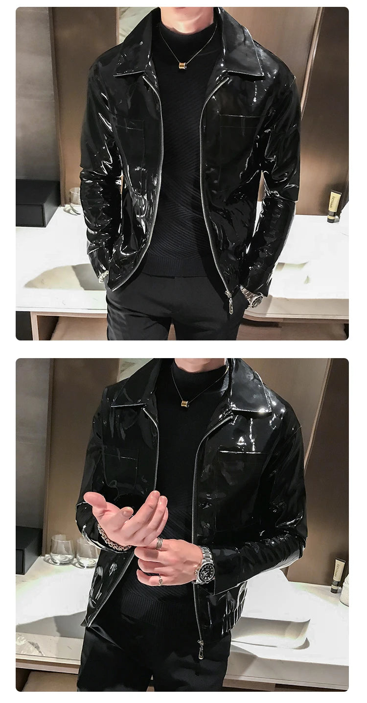 Faux Leather Leather Jacket