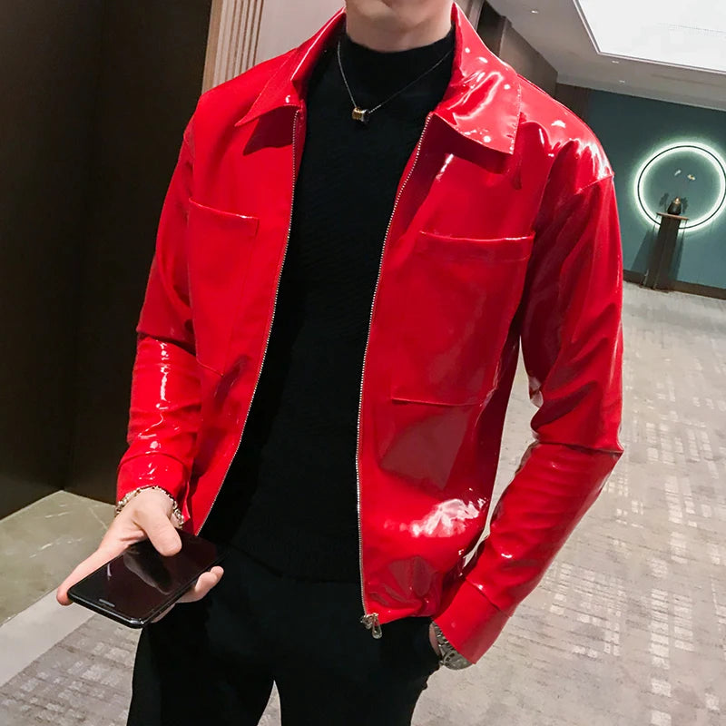 Faux Leather Leather Jacket