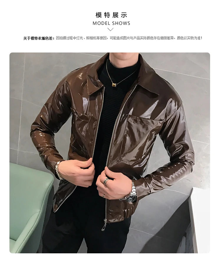 Faux Leather Leather Jacket