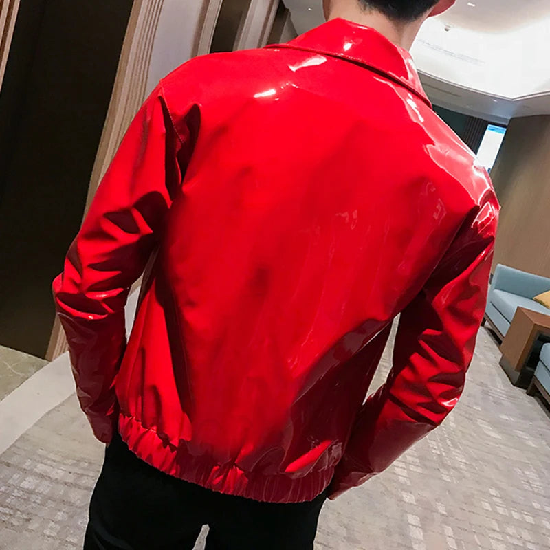 Faux Leather Leather Jacket