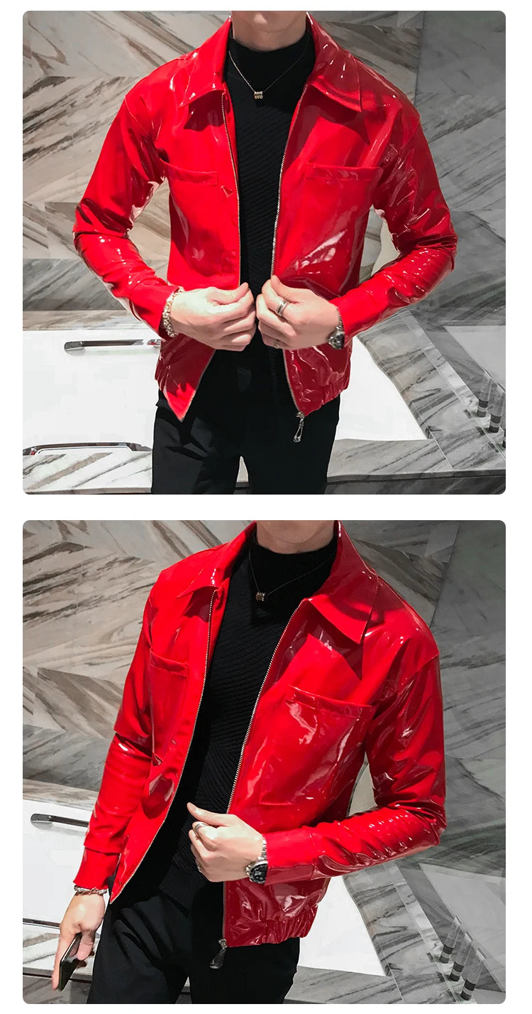 Faux Leather Leather Jacket