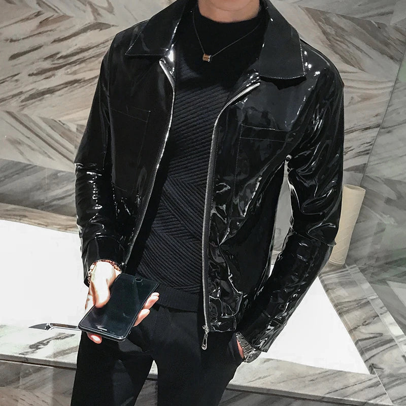 Faux Leather Leather Jacket