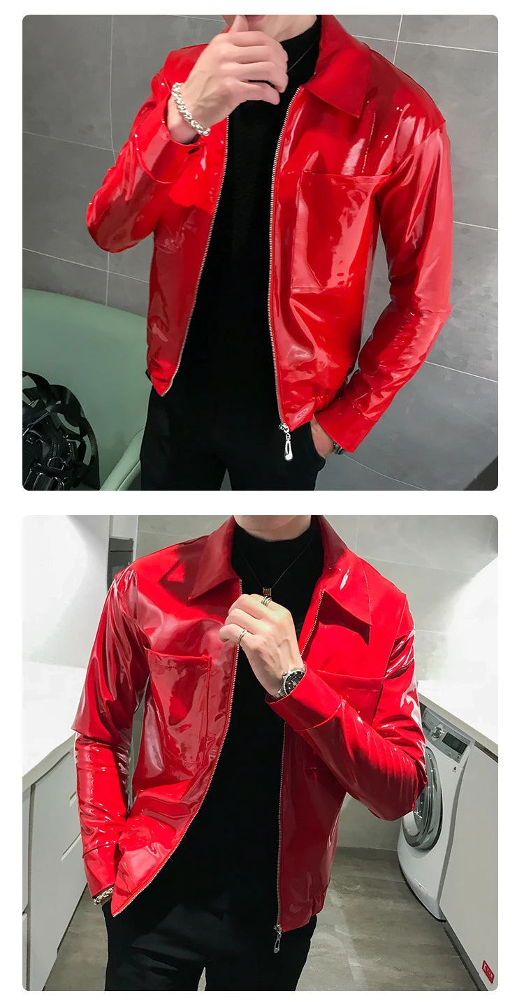Faux Leather Leather Jacket