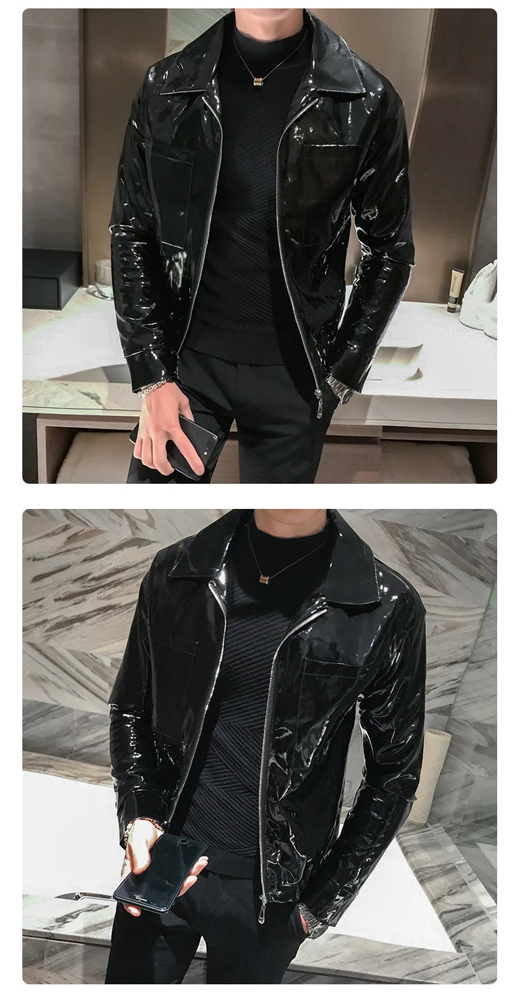 Faux Leather Leather Jacket