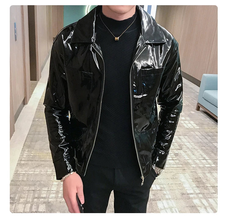 Faux Leather Leather Jacket