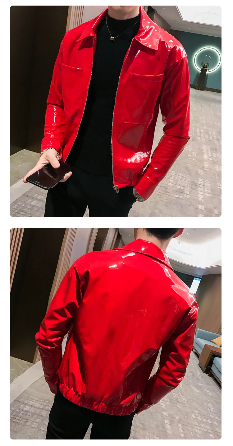 Faux Leather Leather Jacket