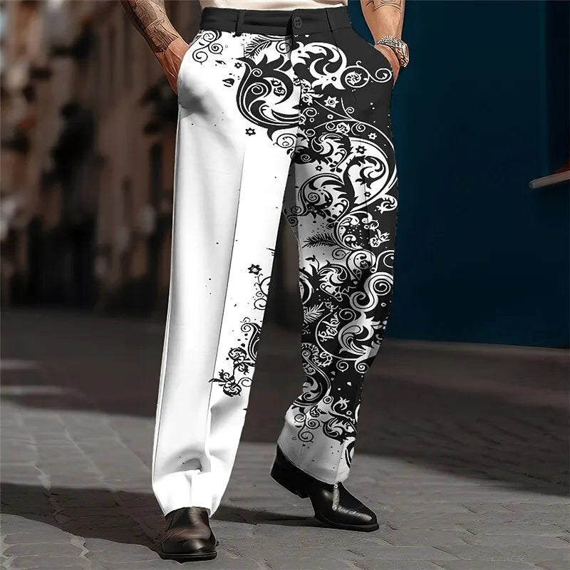3D Digital Printed Men's Bamboo Cotton Pants
