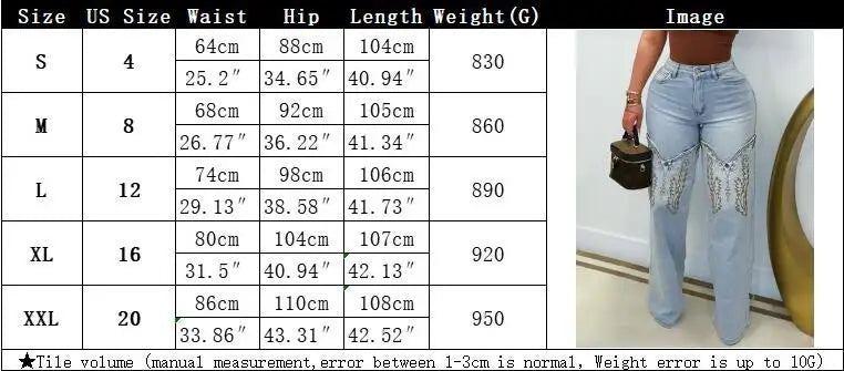 Embroidery Denim High Waist Straight Leg Jeans