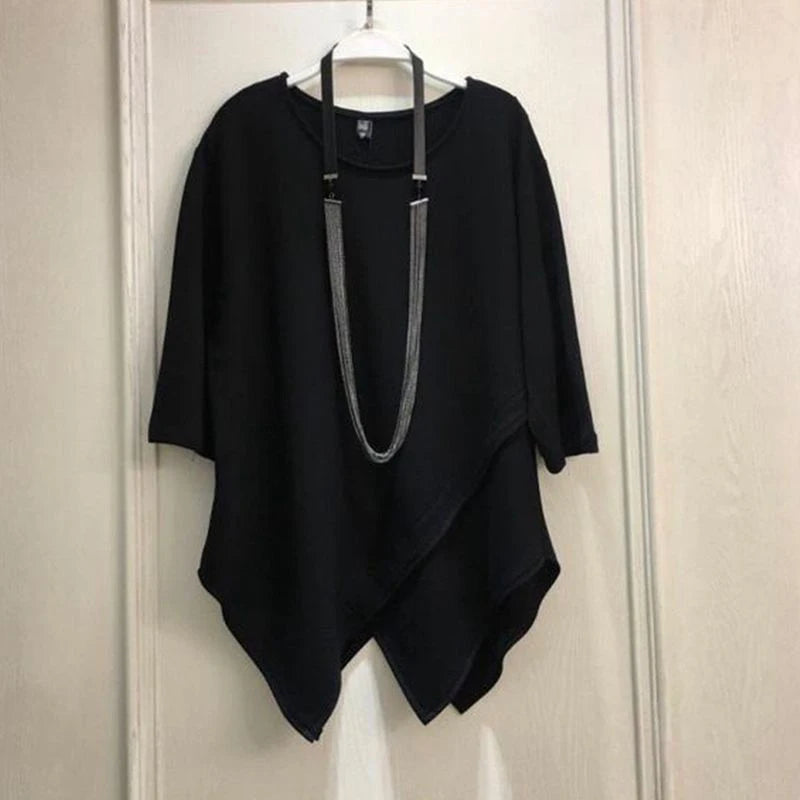 Oversized Irregular Round Neck Punk Men T Shirt