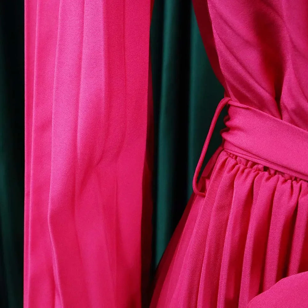 Elegant Pleated Jumpsuits & Rompers Full Sleeve