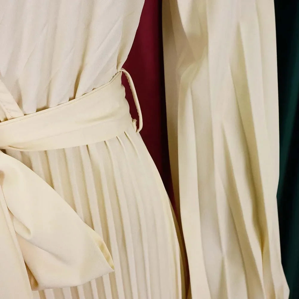 Elegant Pleated Jumpsuits & Rompers Full Sleeve