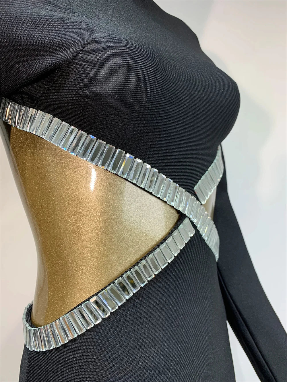 Long Dress Elegant Backless Stretch Cut Out Gown