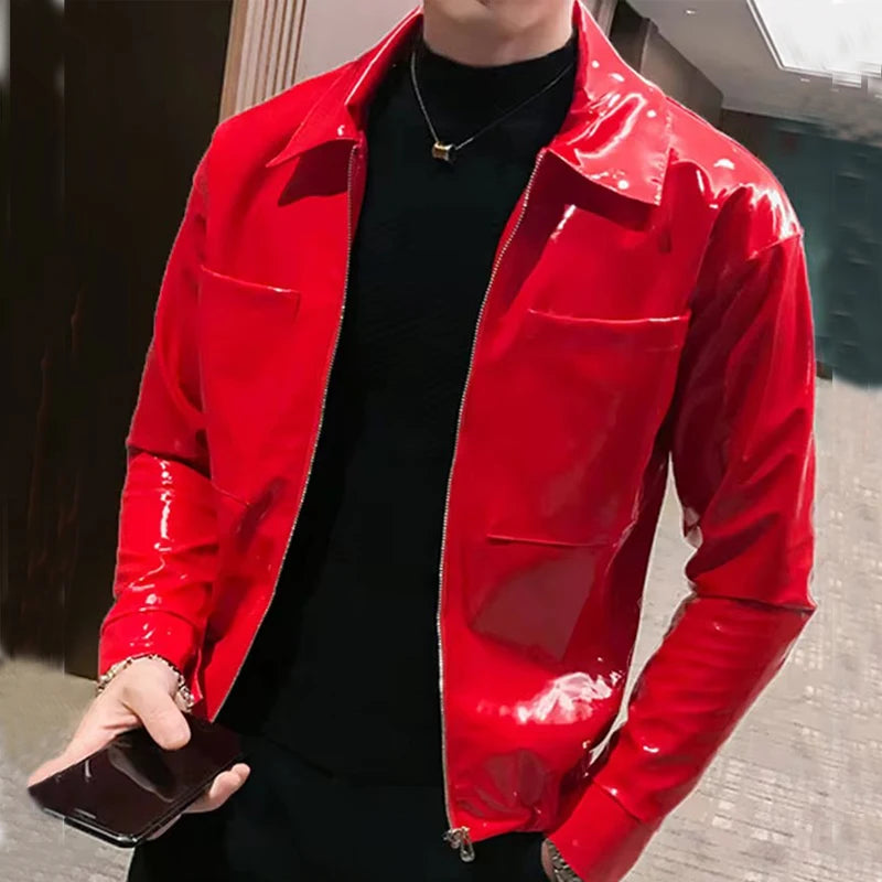 Faux Leather Leather Jacket