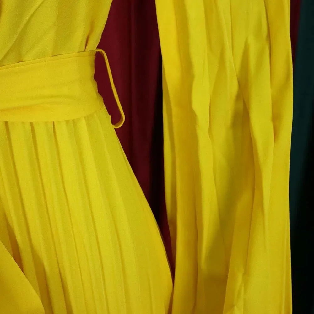 Elegant Pleated Jumpsuits & Rompers Full Sleeve