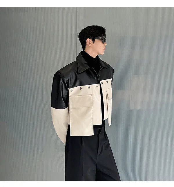 Niche Design Men's Pu Leather Coats
