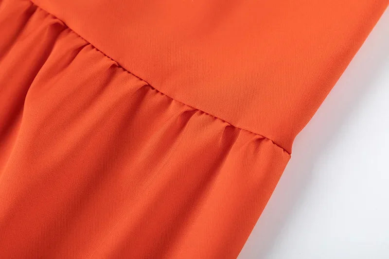 Wide Leg High waist Pants with Solid Micro Flare