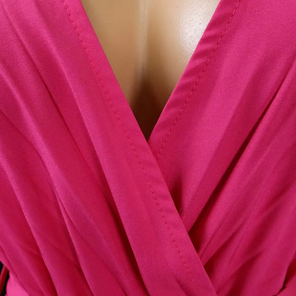 Elegant Pleated Jumpsuits & Rompers Full Sleeve
