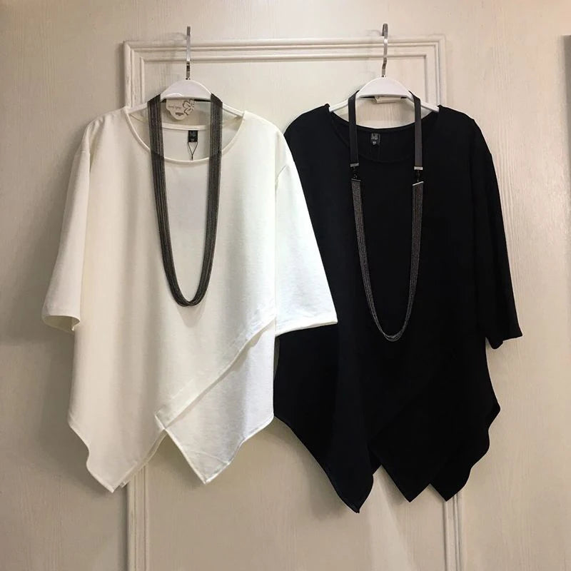 Oversized Irregular Round Neck Punk Men T Shirt