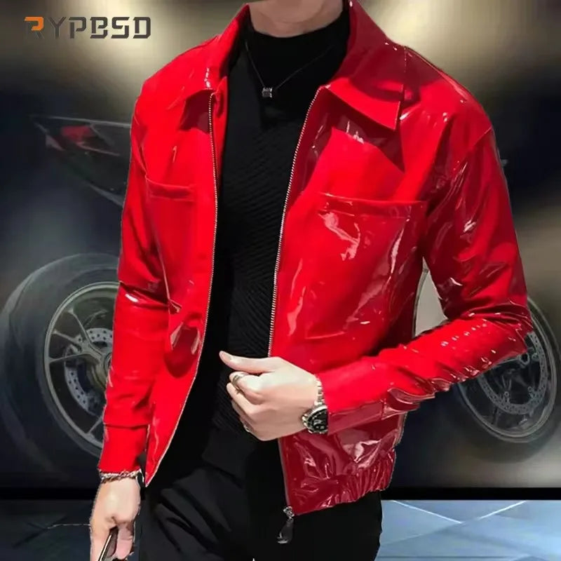 Faux Leather Leather Jacket