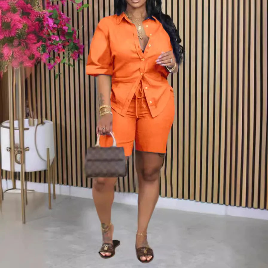 Casual Loose Short Pants Sets & Shirt