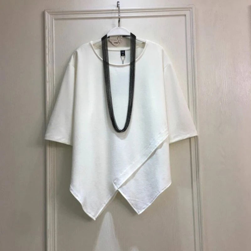 Oversized Irregular Round Neck Punk Men T Shirt