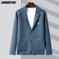 Casual Fashionable Slim Fit Striped Blazer - JELESACK