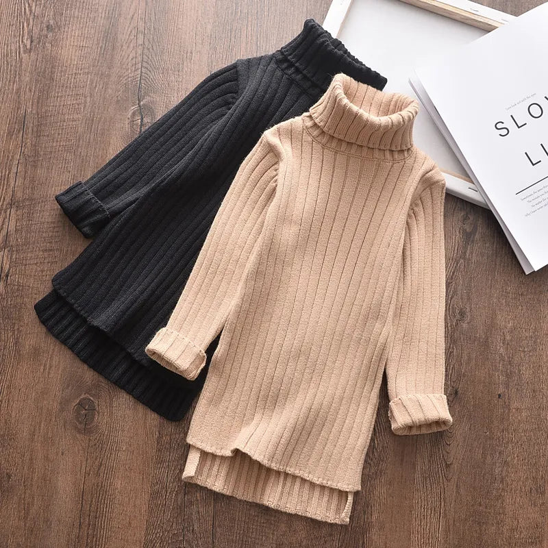 Kids (Boy/ Girl)High Collar Turtleneck Pullover - JELESACK