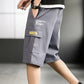 Men's Cargo Elastic Waist Multi Pocket Wide Short Pants