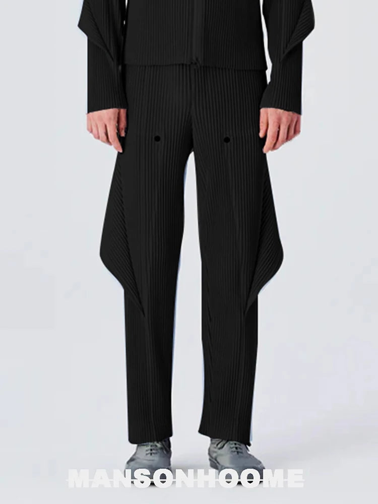 Pleated Men's Pocket Detachable Pants