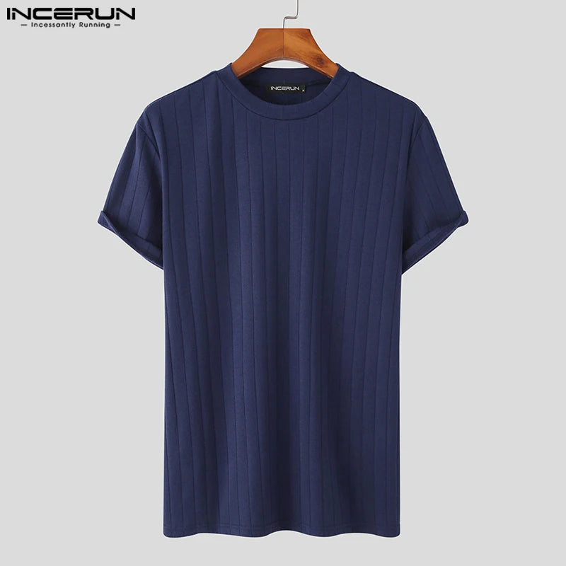 New Men Knitted O-Neck Well Fitting T-shirts - JELESACK