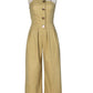 Ruched Strapless Wide Legs Jumpsuits