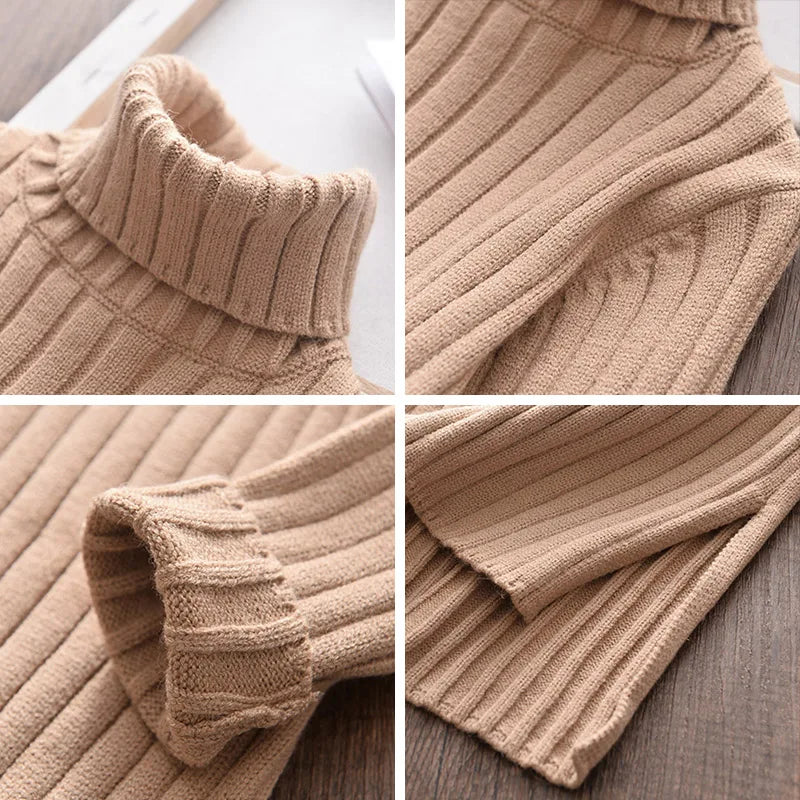 Kids (Boy/ Girl)High Collar Turtleneck Pullover - JELESACK