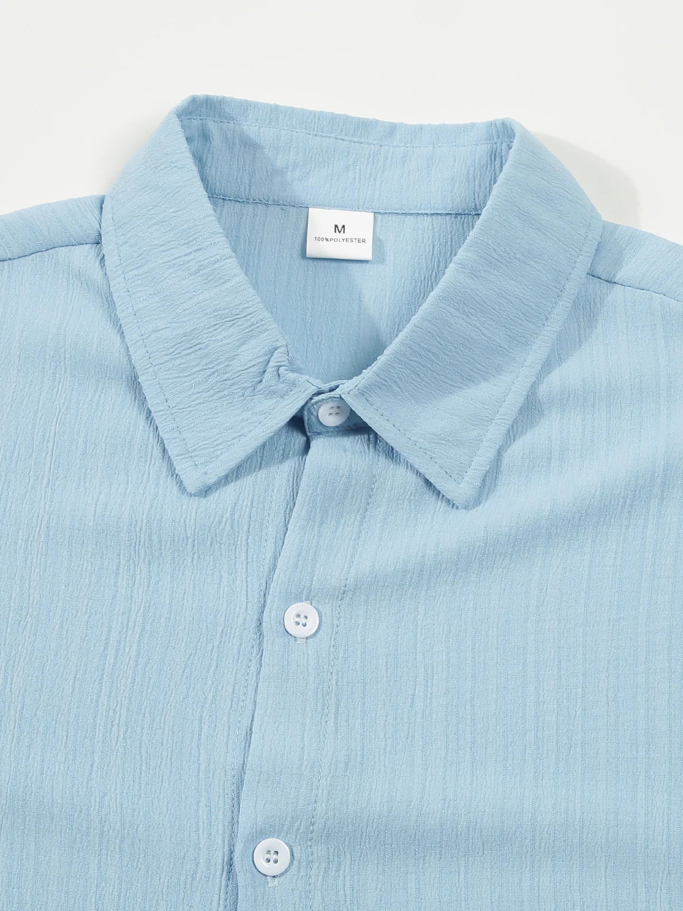 men's shirt set solid colour