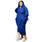 Plus Size  Hooded Maxi Dress