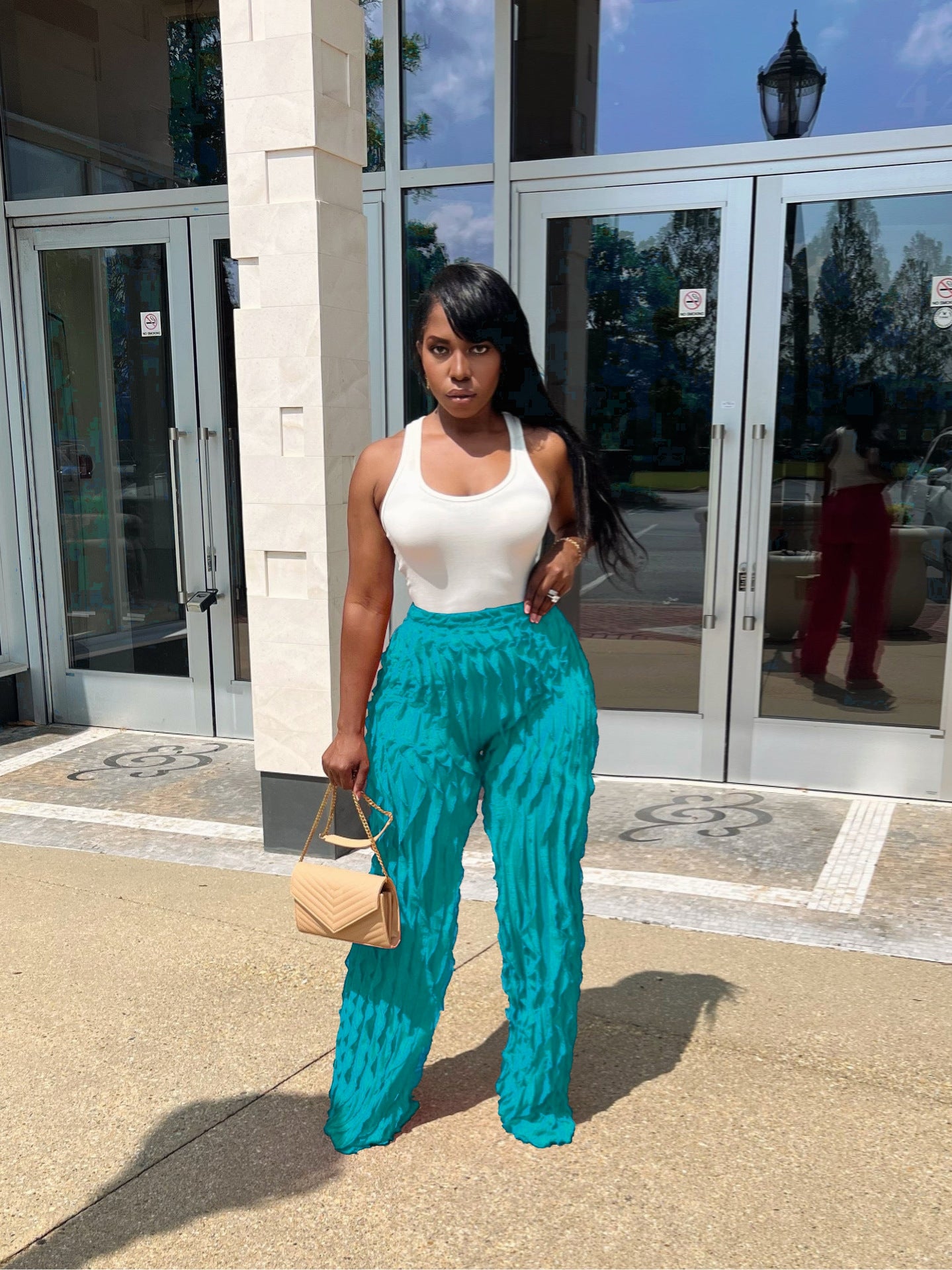 Ruffles Straight  pants