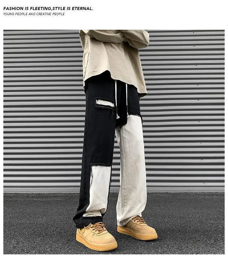 Loose Cotton Pocket Drawstring Trousers