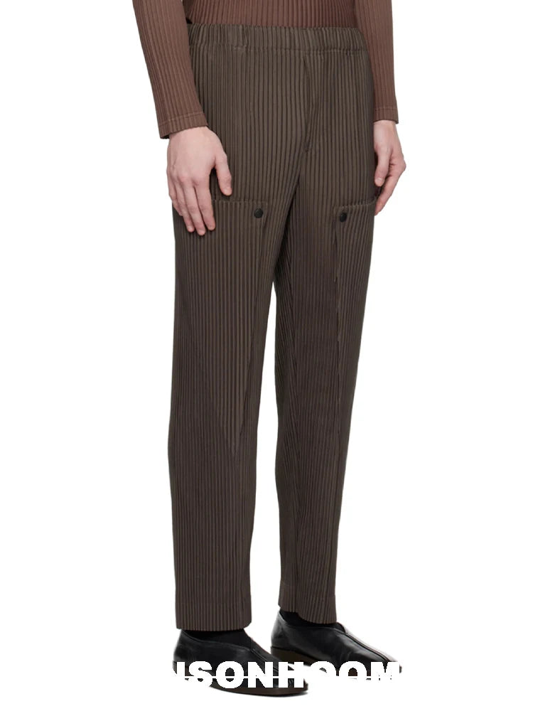 Pleated Men's Pocket Detachable Pants