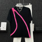 Mens T-Shirt  Zipper Short-Sleeved T-Shirt