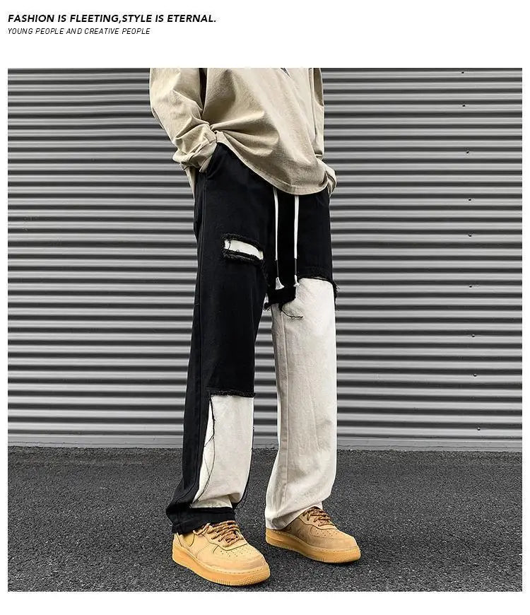 Loose Cotton Pocket Drawstring Trousers