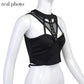 Gothic Bandage Cut Out Tank Tops