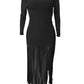 LW Plus Size Dresses Tassel Design Bodycon - JELESACK