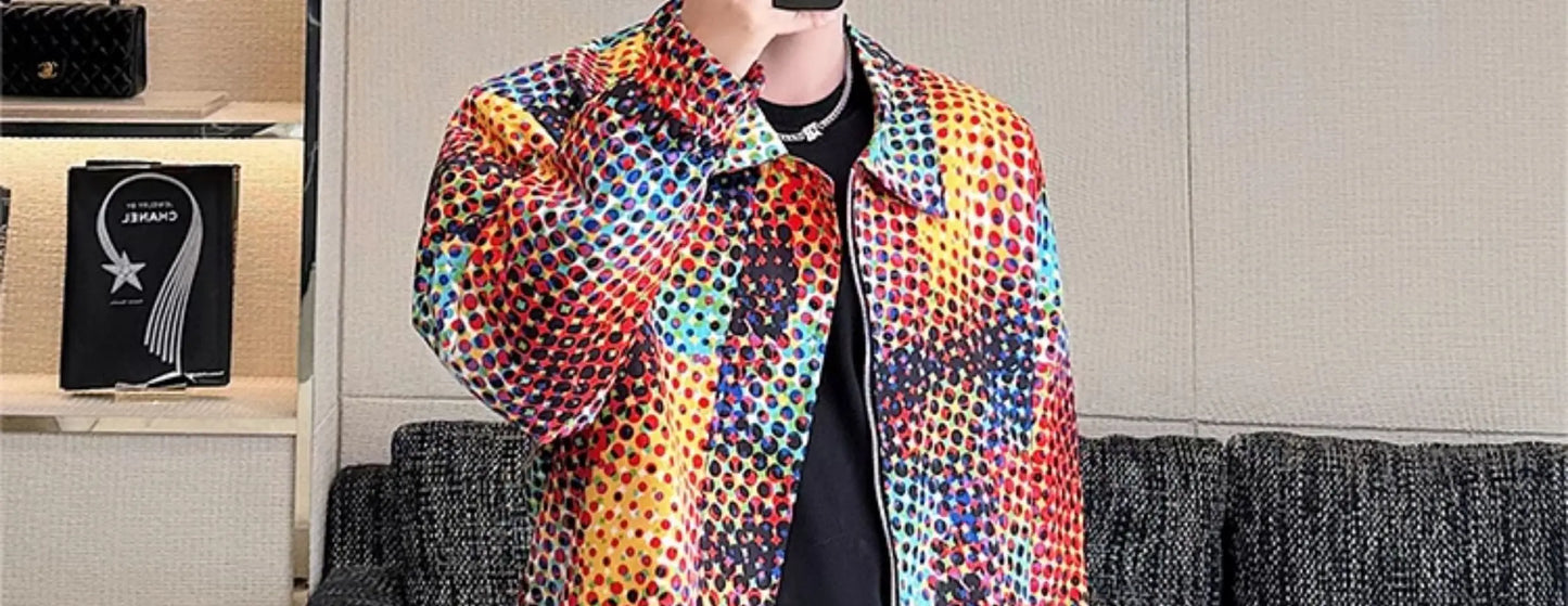 Loose Jacket Lapel Zipper