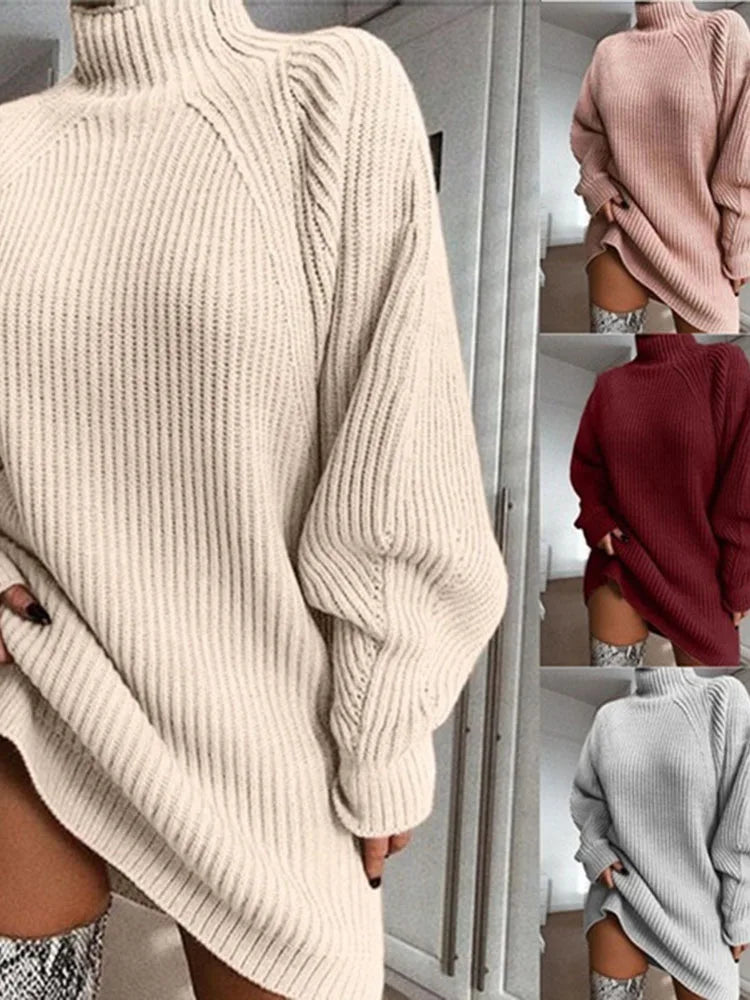 Women Turtleneck Sweater - JELESACK