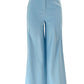 Two Piece Long Sleeve Suit & High Waist Wide Leg Pants