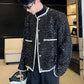 Jackets Sequin Silver Thick Tweed Classic Coat