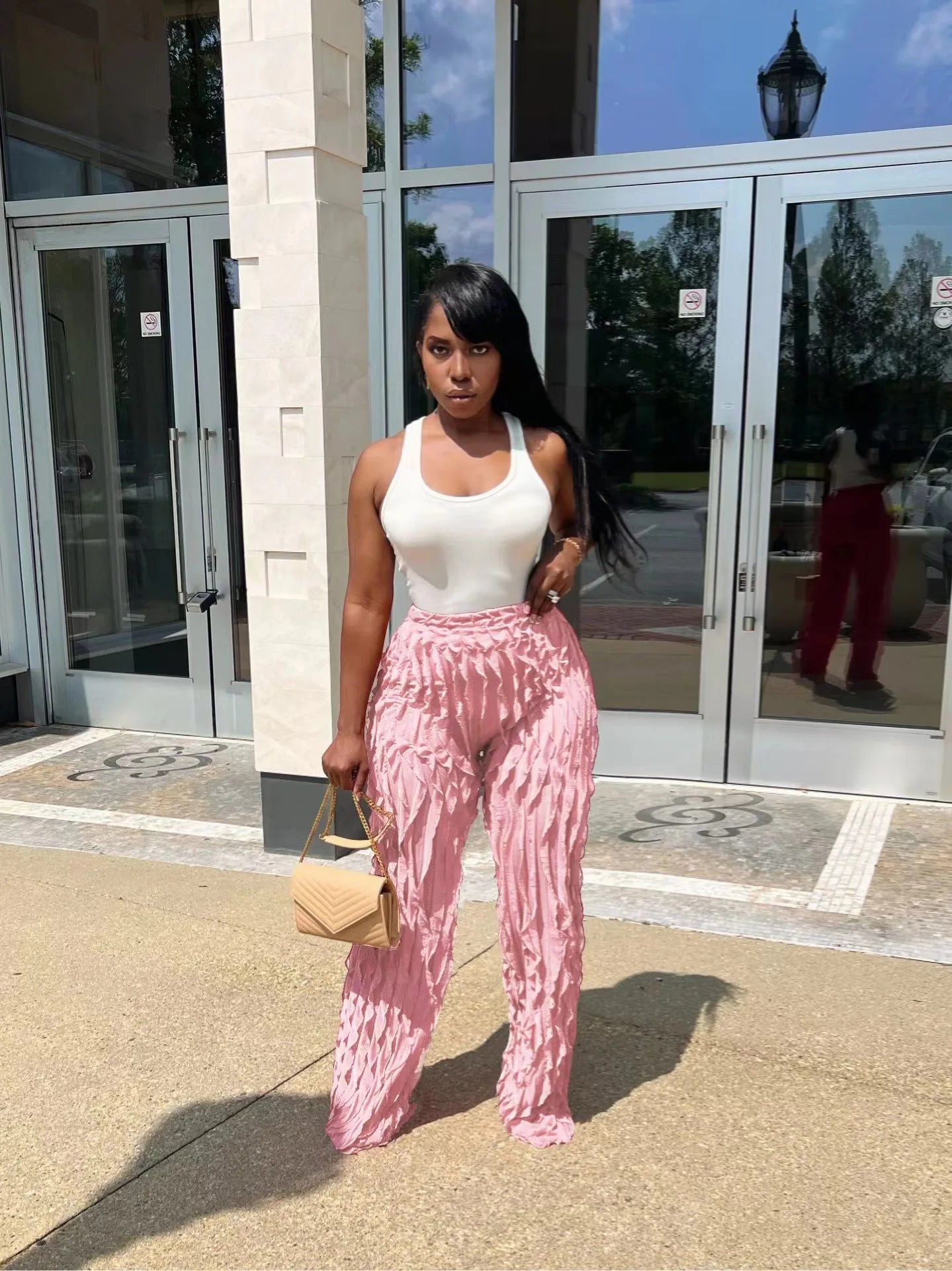 Ruffles Straight  pants