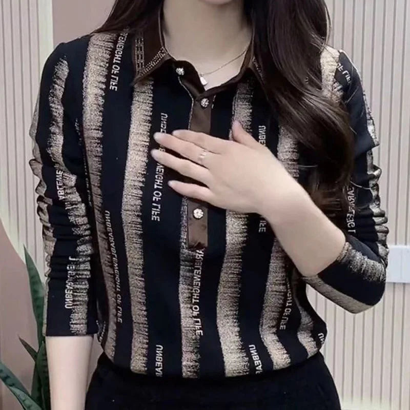 Long-sleeved Button Shirt For Women