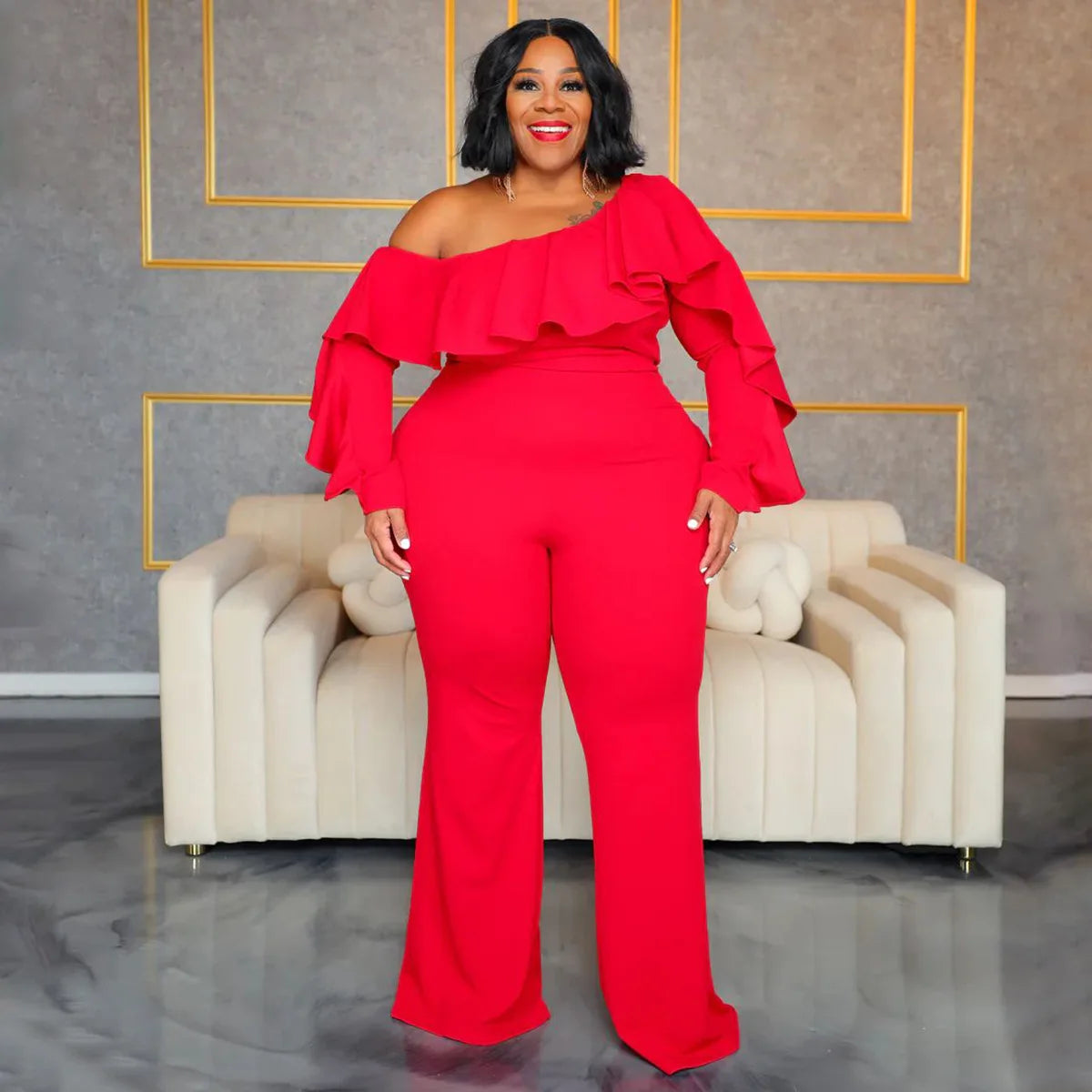 Plus Size  Jumpsuit Urban Leisure Bodysuit