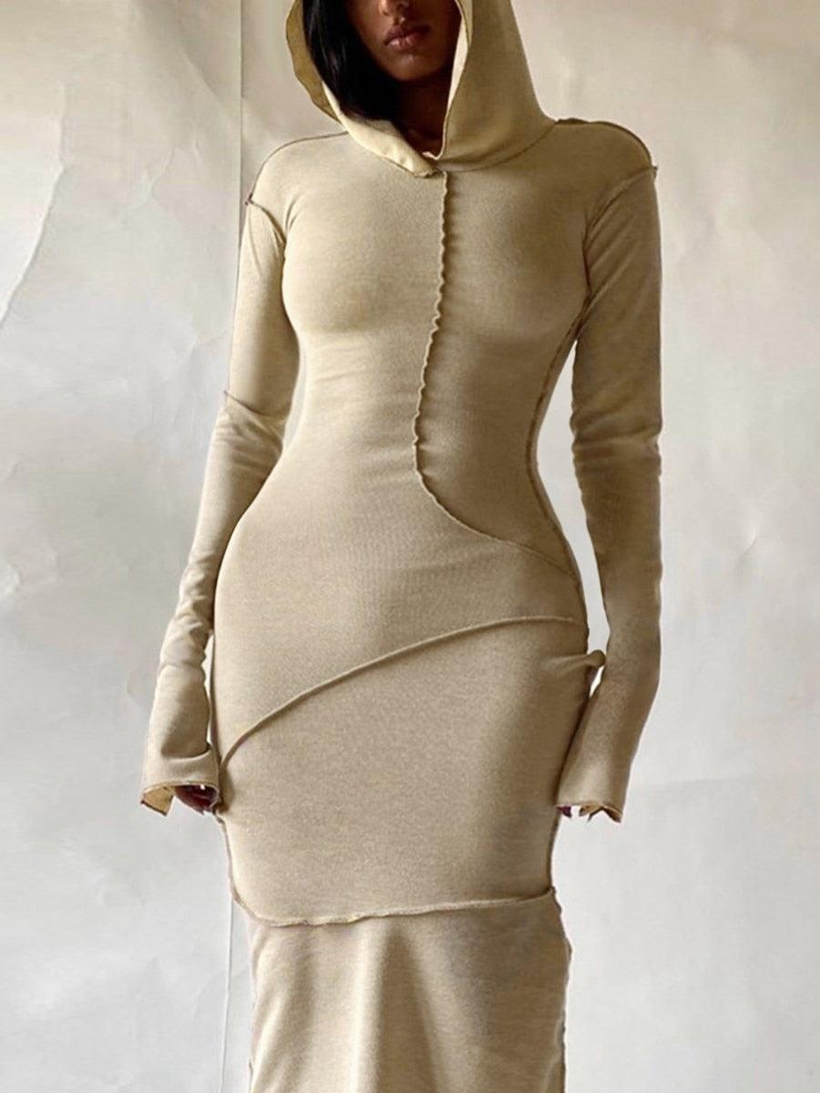 Bodycon Hooded Dresses - JELESACK