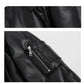 Winter Short Thick Warm Black Pu Leather Jacket